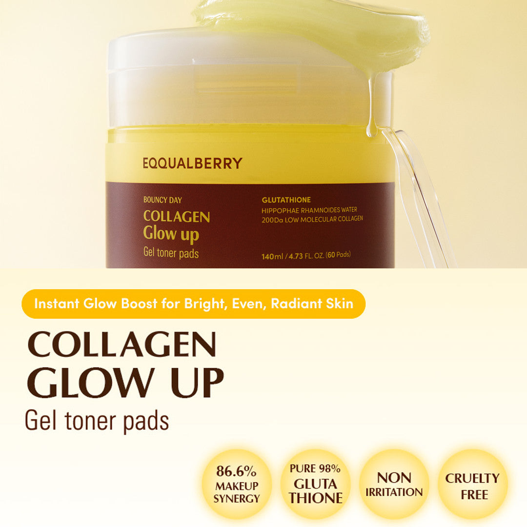 Eqqualberry Collagen Glow Up Gel Pads (60 pads / 140 ml)