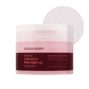 Eqqualberry Collagen Pore‑Tight Up Gel Toner Pads (60 pads / 140 ml)