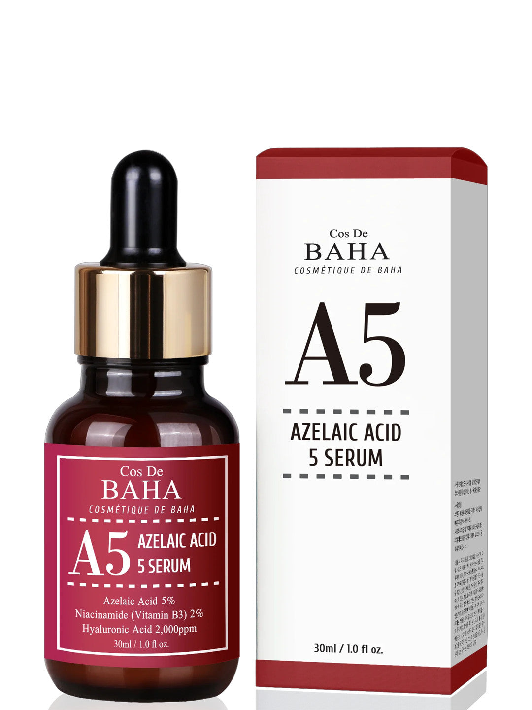 Cos De BAHA - A5, Azelaic Acid 5 Serum 30 ml