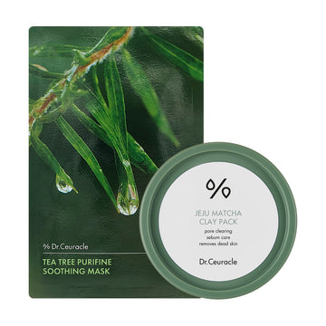 Dr. Ceuracle - Jeju Matcha Clay Pack 115g + Dr. Ceuracle Tea Tree Purifine Soothing Mask 23ml