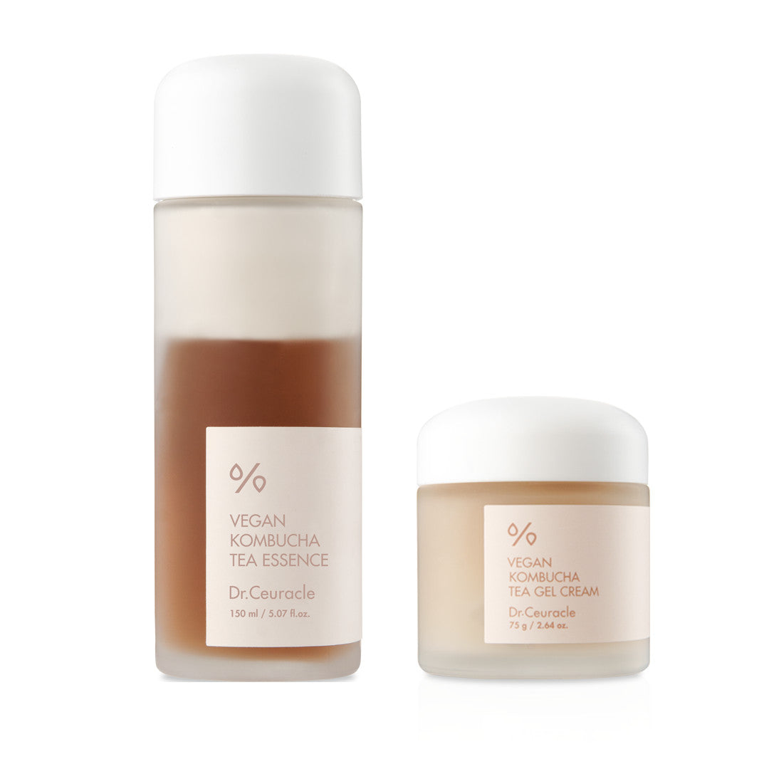 Dr. Ceuracle - Vegan Kombucha Tea Essence 150ml+Dr. Ceuracle - Vegan Kombucha Tea Gel Cream 75g