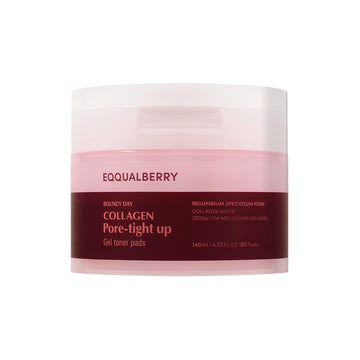 Eqqualberry Collagen Pore‑Tight Up Gel Toner Pads (60 pads / 140 ml)