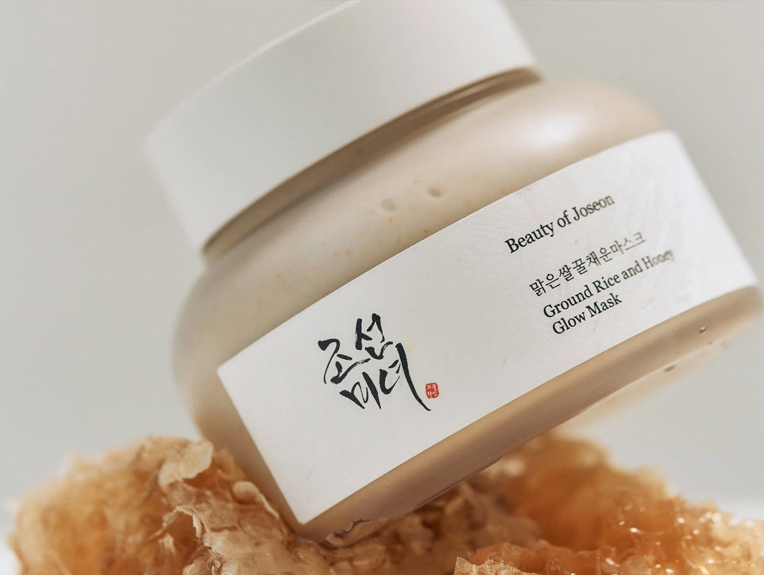 Beauty Of Joseon Ground Rice and Honey Glow Mask on a honeycomb