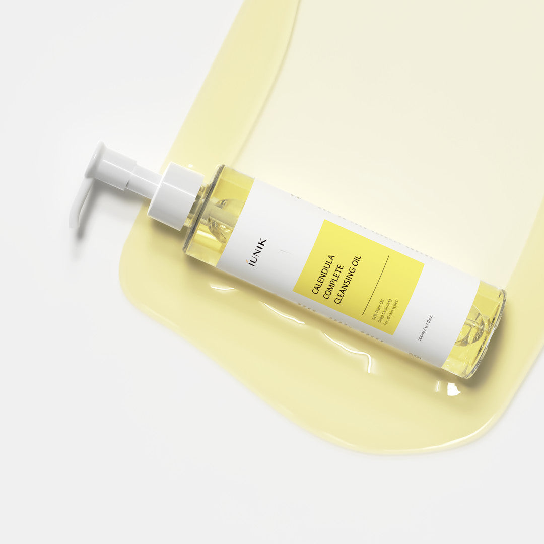 iUNIK Calendula Complete Cleansing Oil 200ml+iUNIK Calendula Balancing Foam Gel Cleanser 150ml