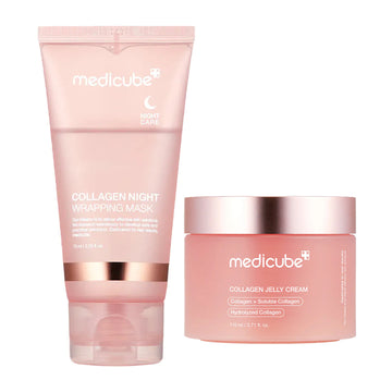 Medicube Collagen Night Wrapping Mask 75ml + Medicube Collagen Jelly Cream 110ml