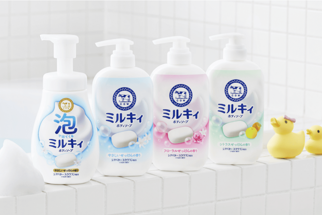 Cow Milky Foam Body Soap Gentle Soapy Scent 550ml 